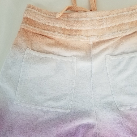 Saturday Sunday by Anthropologie Ombre Terry Cloth Drawstring Lounge Shorts XS - Picture 4 of 13